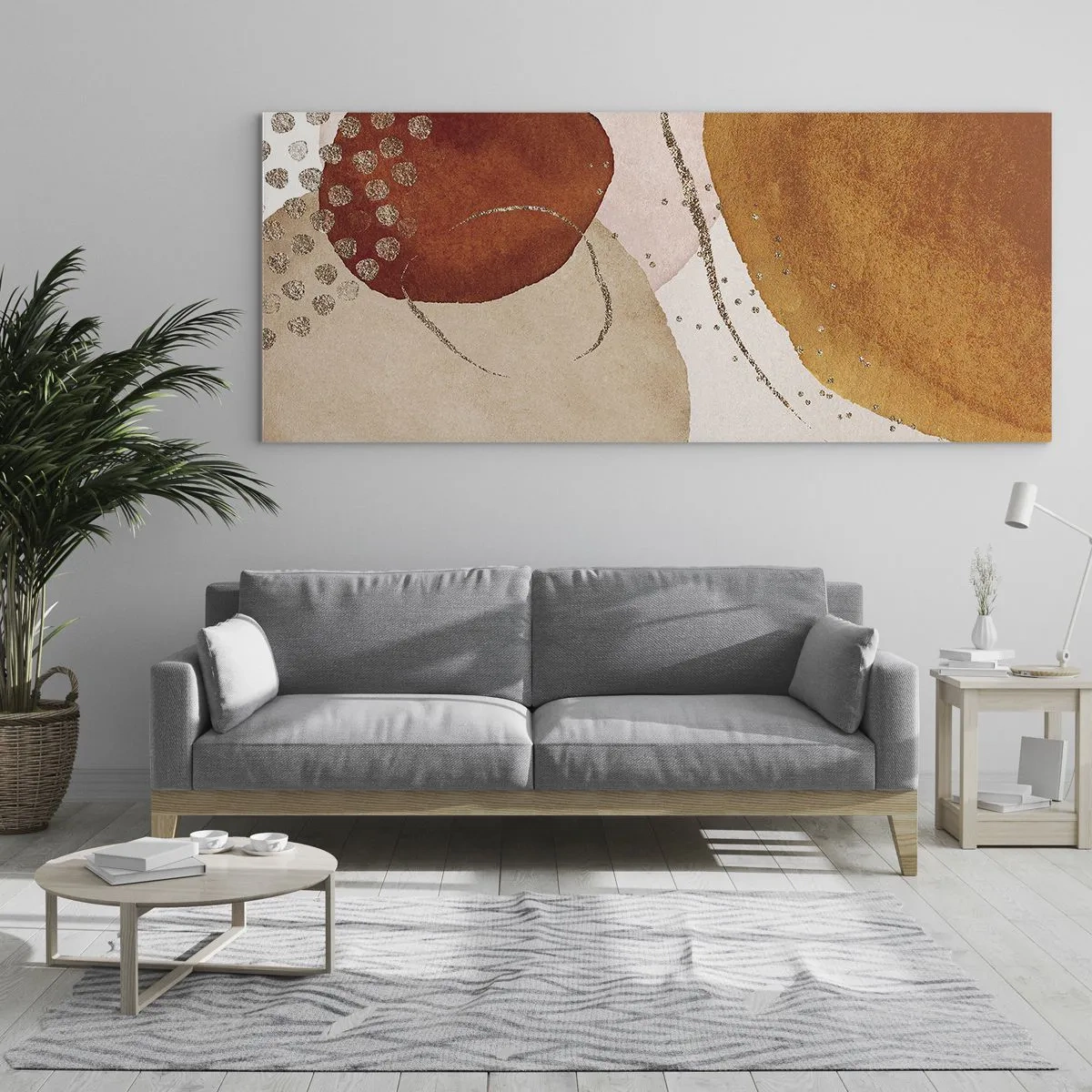 Glass picture - Roundness and Movement - 120x50 cm