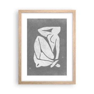 Poster in light oak frame - Lost in Thoughts - 30x40 cm