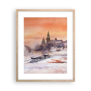 Poster in light oak frame - Royal Sunset - 40x50 cm