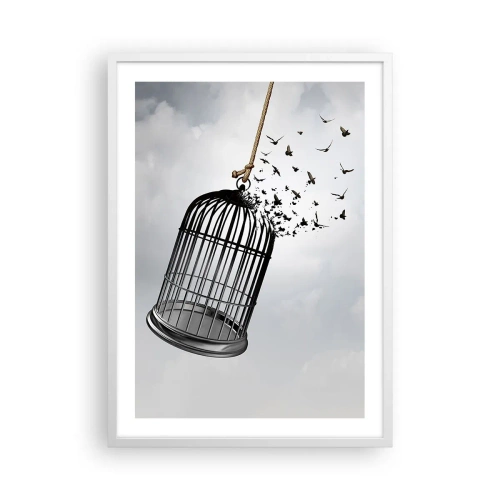 Poster in white frmae - Faith…Hope…Freedom! - 50x70 cm