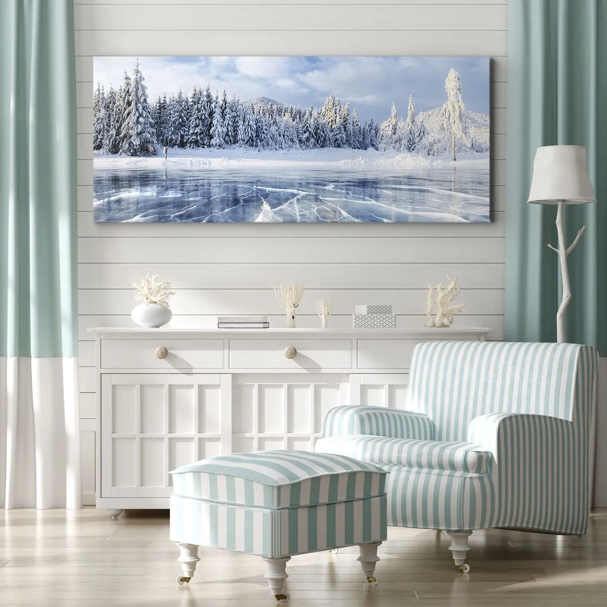 Canvas picture - Dazling and Crystalline View - 90x30 cm