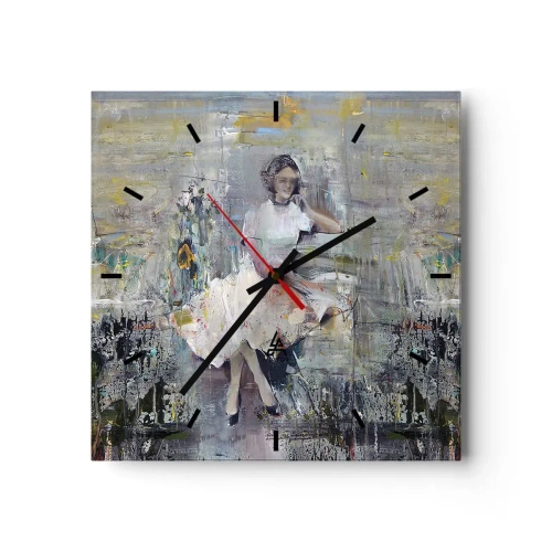 Wall clock - Clock on glass - Classical and Modern - 30x30 cm