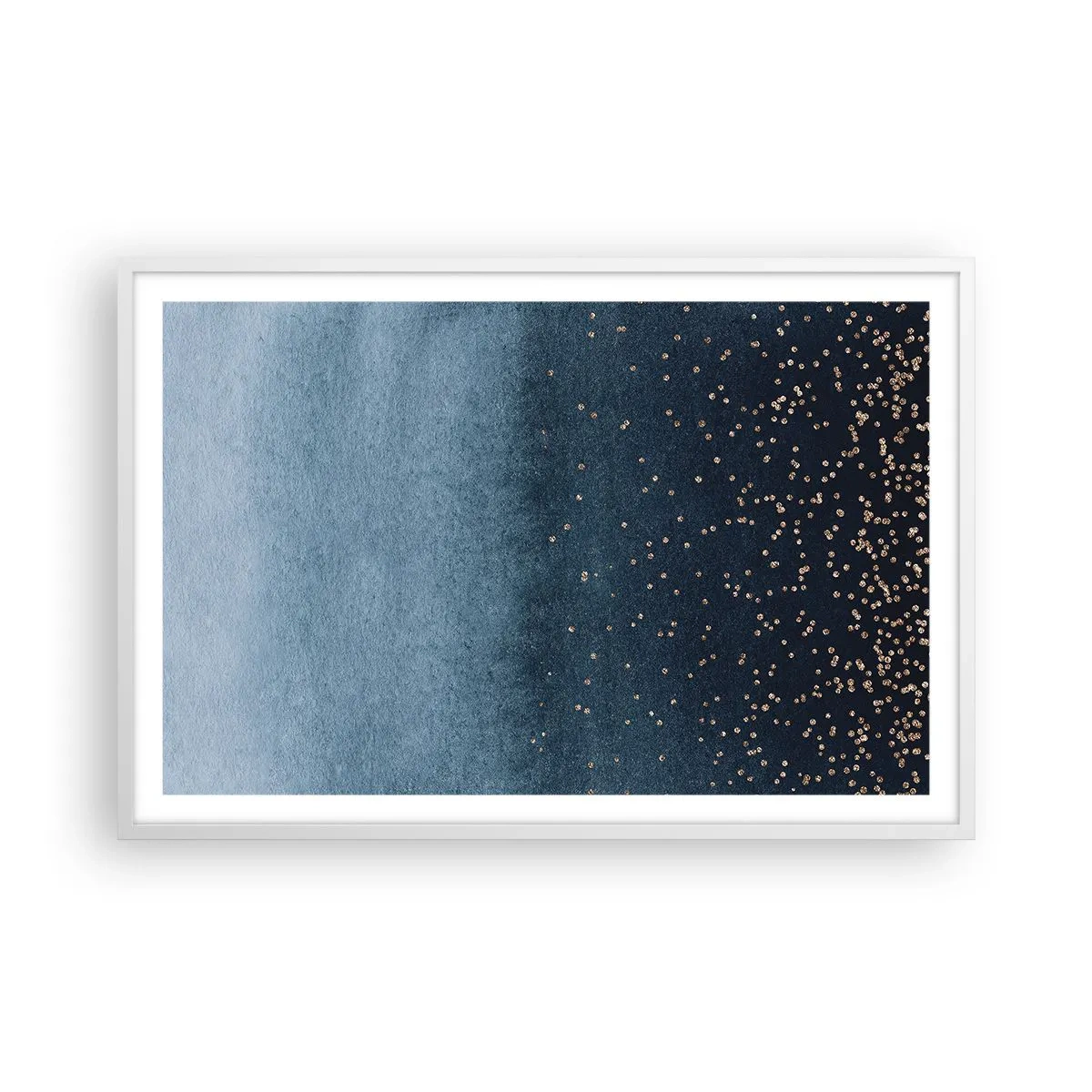 Poster in white frmae - Composition - Blue Phases - 91x61 cm