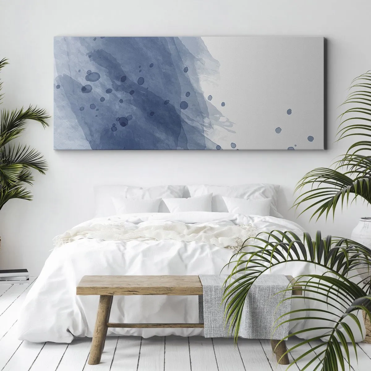 Canvas picture - Blue Tulle - 140x50 cm