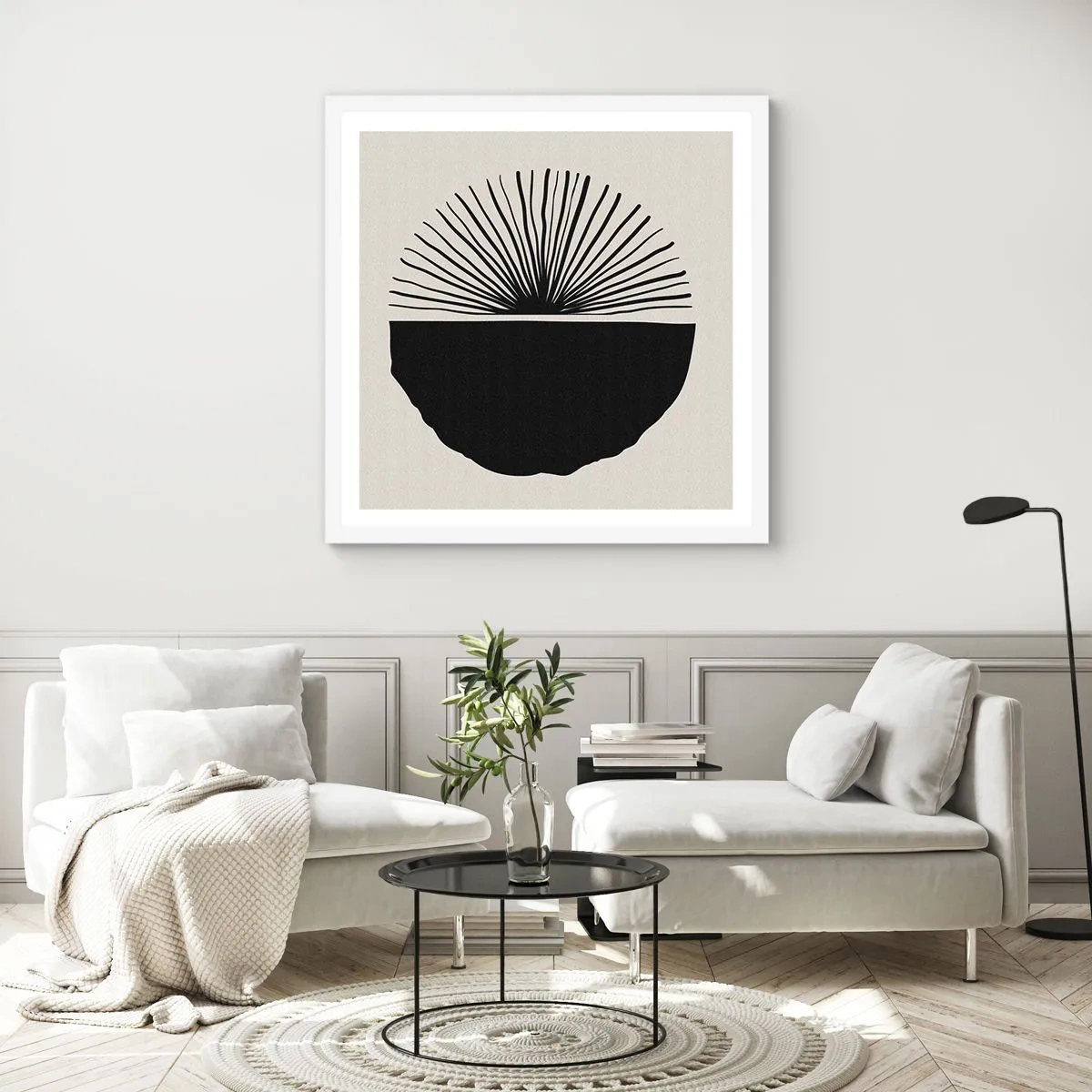 Poster in white frmae - Fan of Possibilities - 50x50 cm