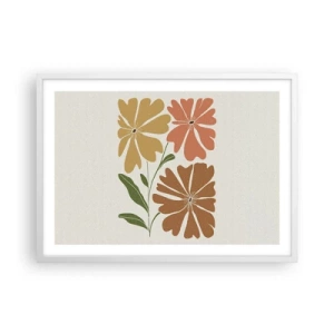 Poster in white frmae - Nature and Geometry - 70x50 cm