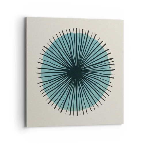 Canvas picture - Rays on Blue - 70x70 cm