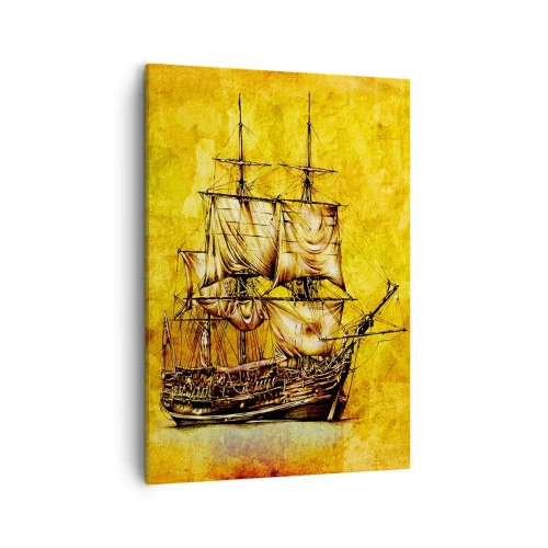 Canvas picture - Direction Tortuga! - 50x70 cm