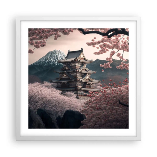 Poster in white frmae - Land of Cherry Blossoms - 50x50 cm