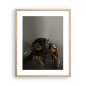 Poster in light oak frame - Certainly a Thinker - 40x50 cm