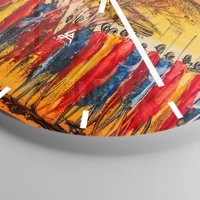 Clock face with lines