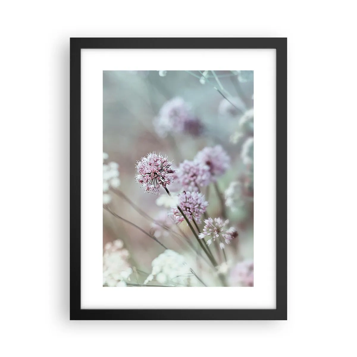 Poster in black frame - Sweet Filigrees of Herbs - 30x40 cm