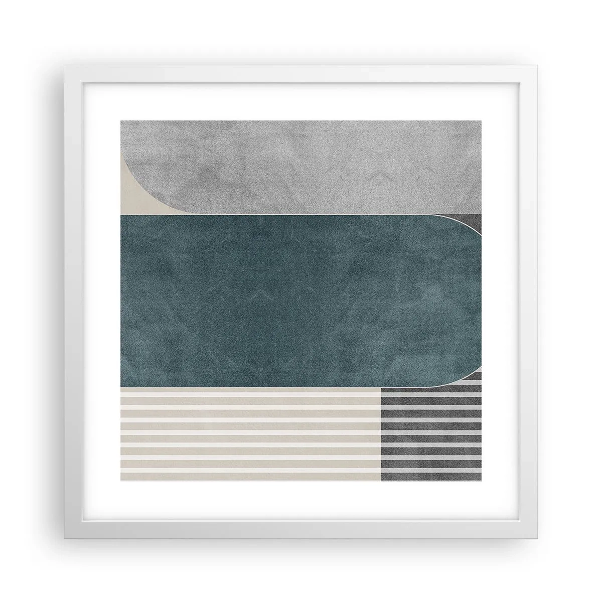 Poster in white frmae - Levelled Composition - 40x40 cm