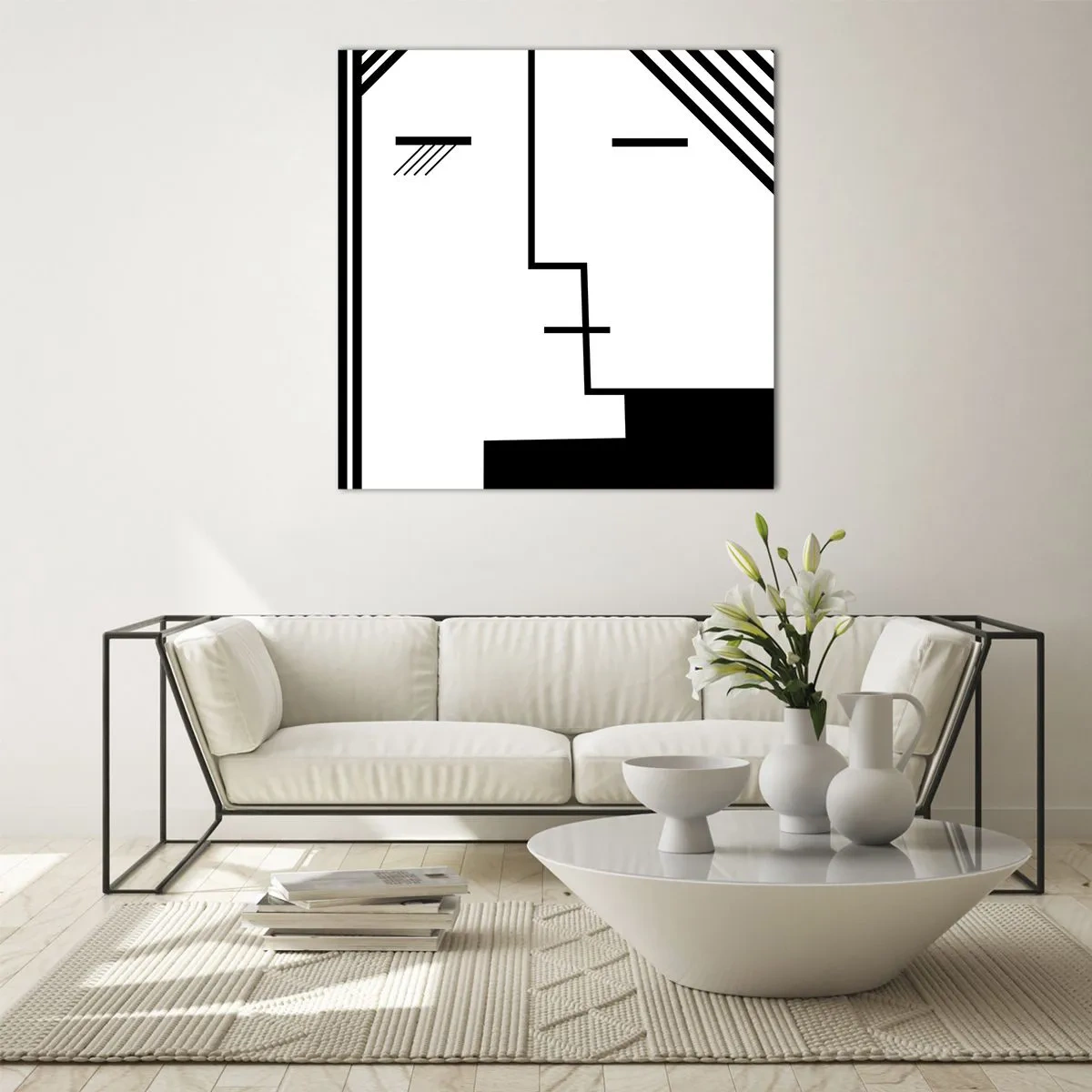Glass picture - Simply a Kiss - 30x30 cm