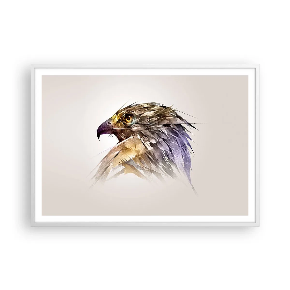 Poster in white frmae - Portrait of a Warrior - 100x70 cm