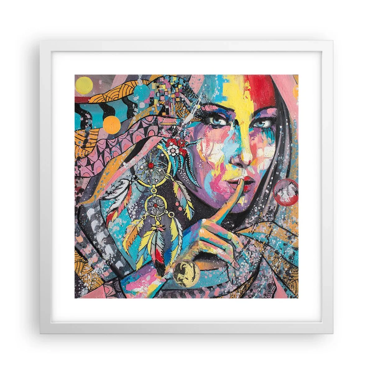 Poster in white frmae - Don't Talk Until You Understand - 40x40 cm