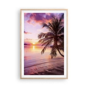 Poster in light oak frame - Bliss up to the Horizon - 61x91 cm