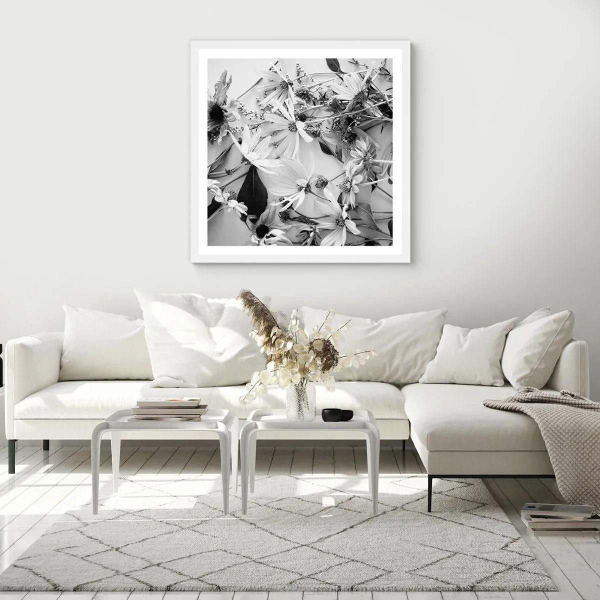 Poster in white frmae - No-Bouquet of Flowers - 30x30 cm