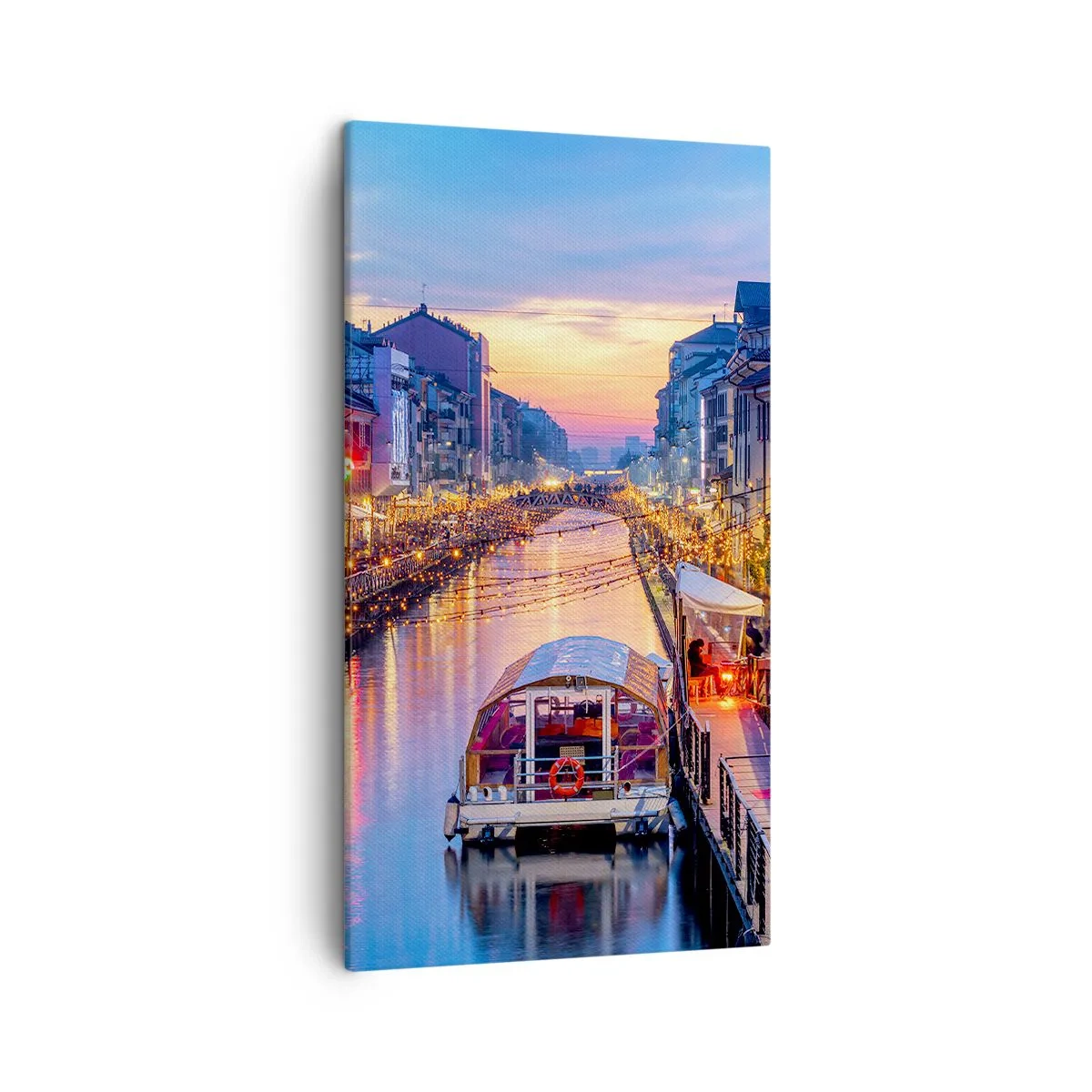 Canvas picture - Evening of Light and Fun - 45x80 cm