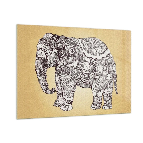 Glass picture - Hidden Elephant - 100x70 cm