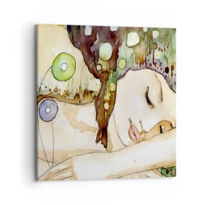 Canvas picture - Emerald and Violet Dream - 70x70 cm