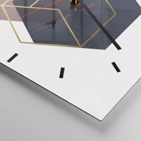 Clock face with lines