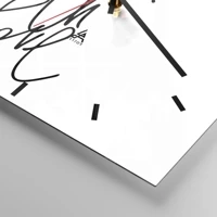 Clock face with lines