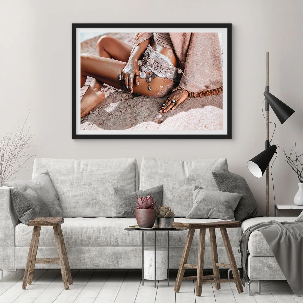 Poster in black frame - Thrown Out by the Waves - 70x50 cm