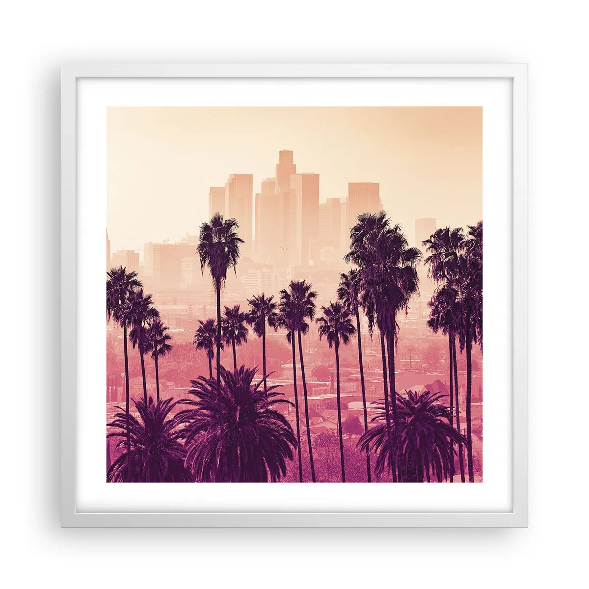 Poster in white frmae - Californian Landscape - 50x50 cm