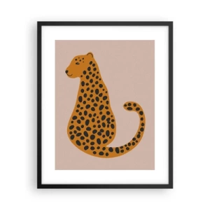 Poster in black frame - Leopard Print Is Fashionable - 40x50 cm