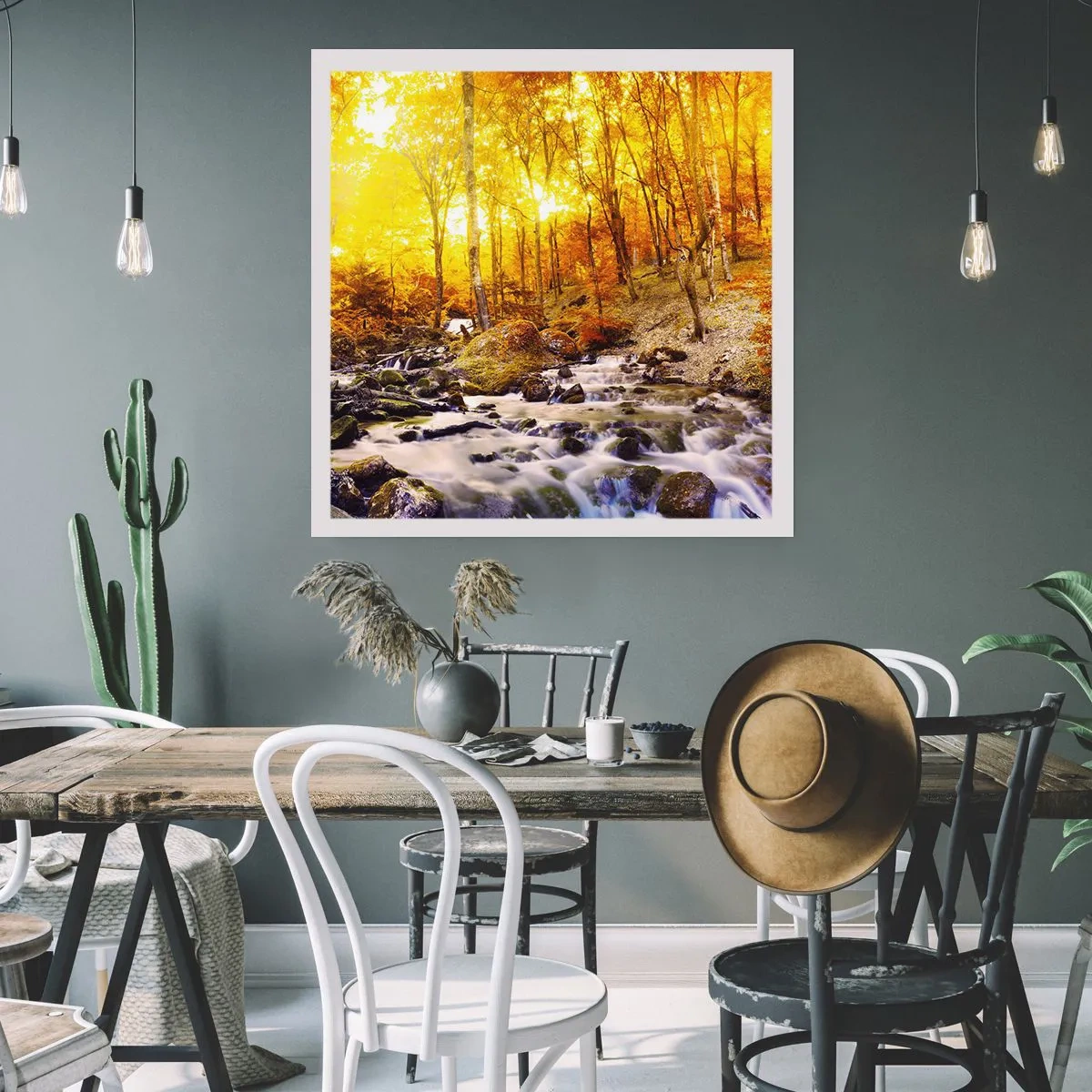 Poster - Stones Set in Gold and Platinum - 50x50 cm