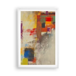 Poster in white frmae - Geometry of Colours - 61x91 cm