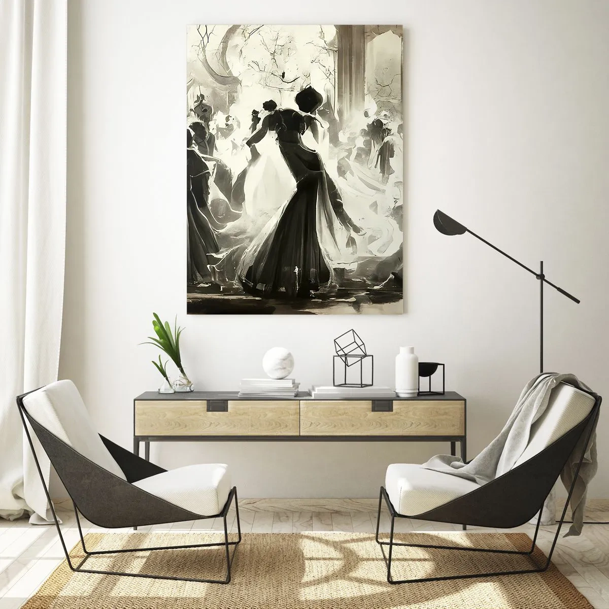 Glass picture - Big Masquerade - 80x120 cm