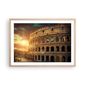 Poster in light oak frame - Colossal Impression - 70x50 cm