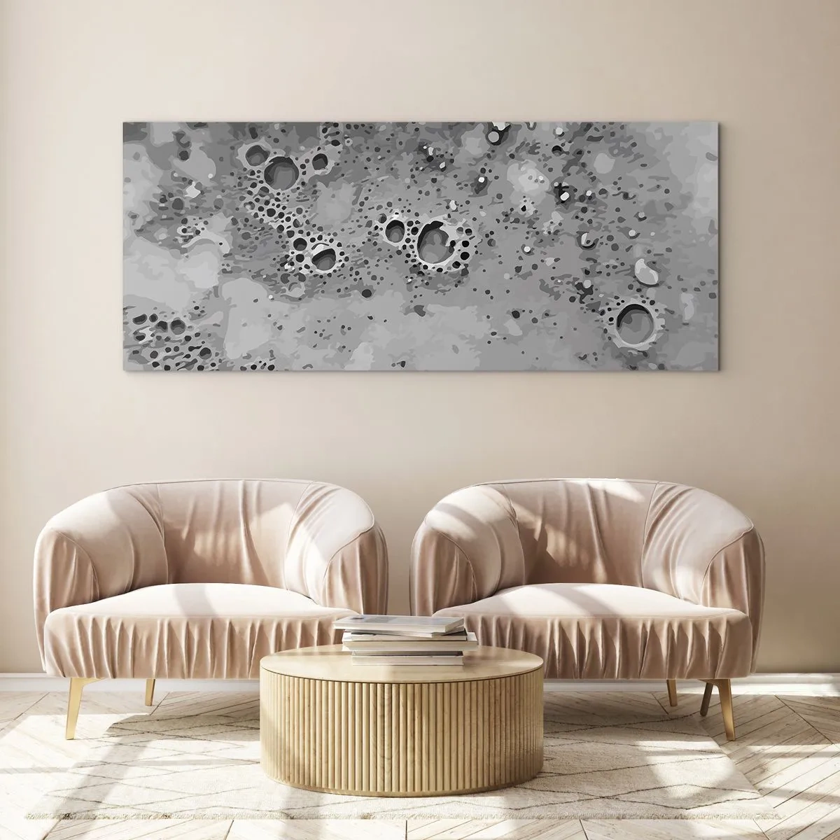 Glass picture - Like a Moon Landscape - 90x30 cm
