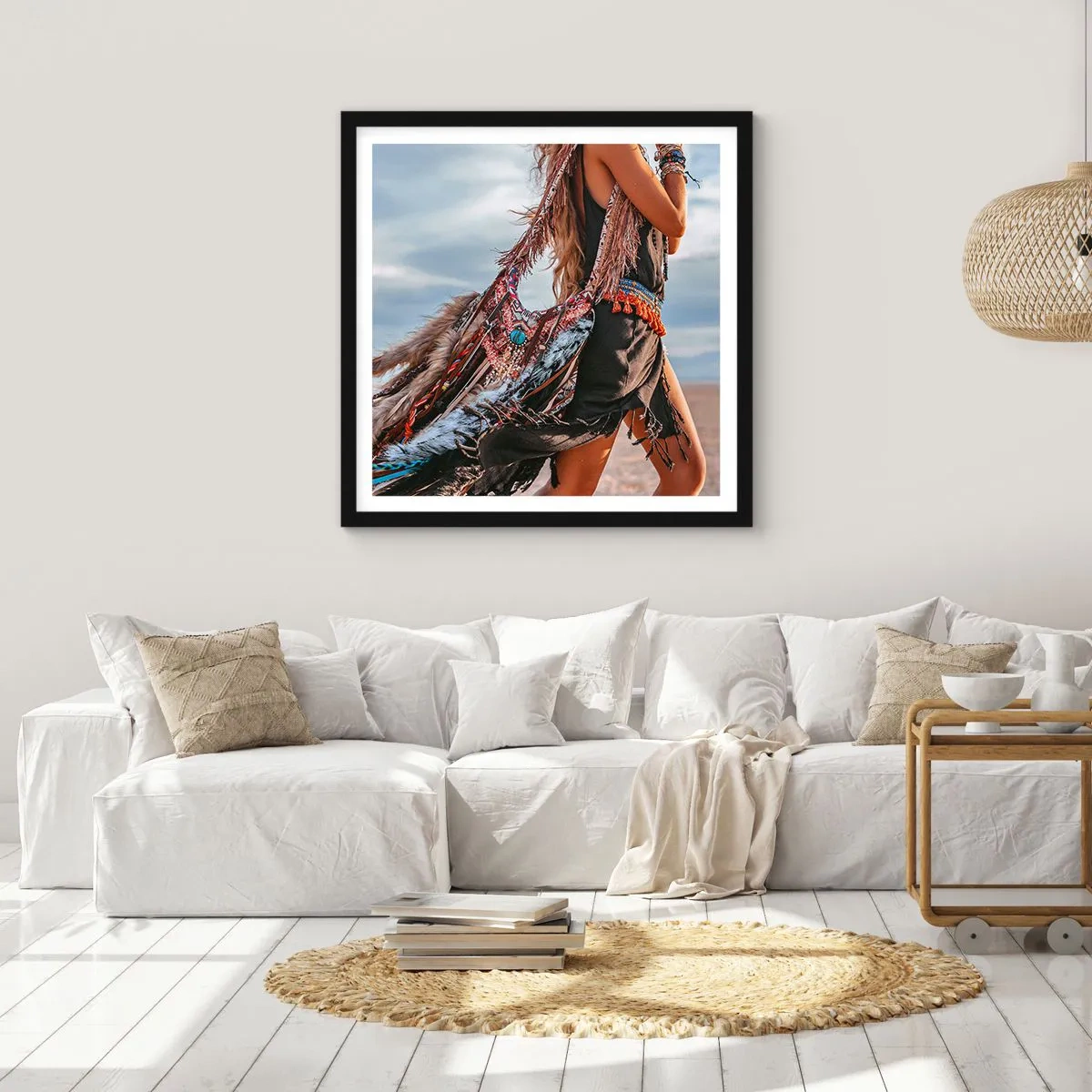Poster in black frame - Shaman's Girl - 50x50 cm