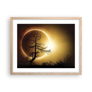 Poster in light oak frame - Total Eclipse - 50x40 cm