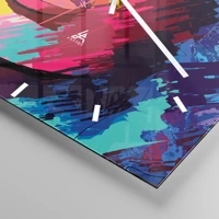 Clock face with lines