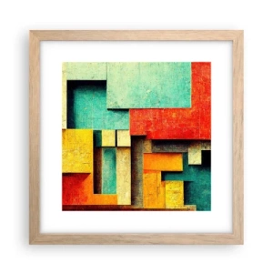 Poster in light oak frame - Festival of Right Angles - 30x30 cm