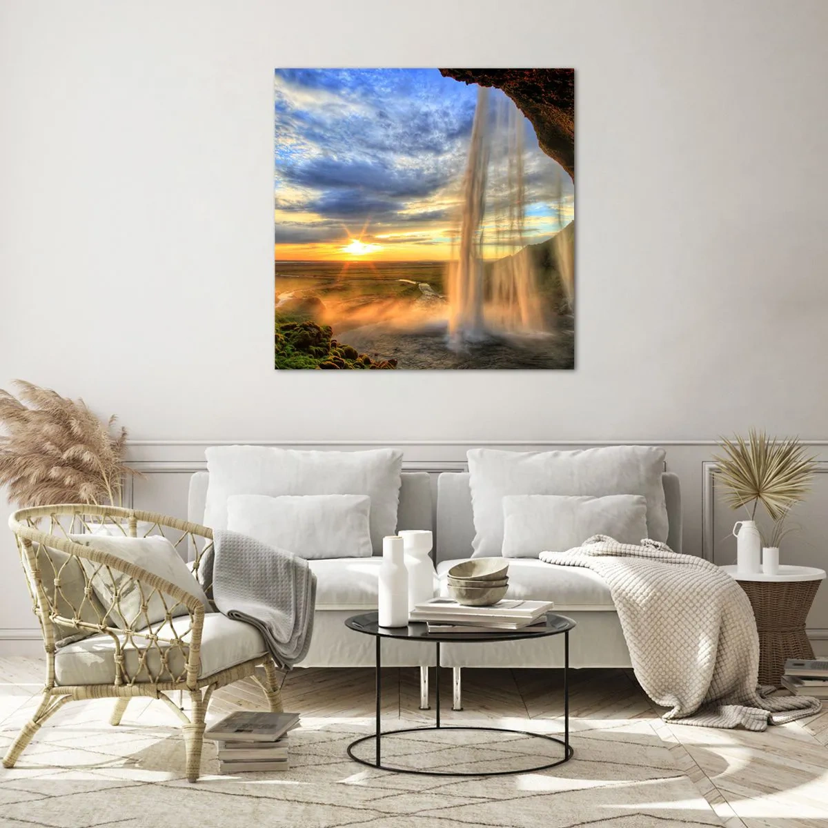 Glass picture - World behind Raindrops - 40x40 cm