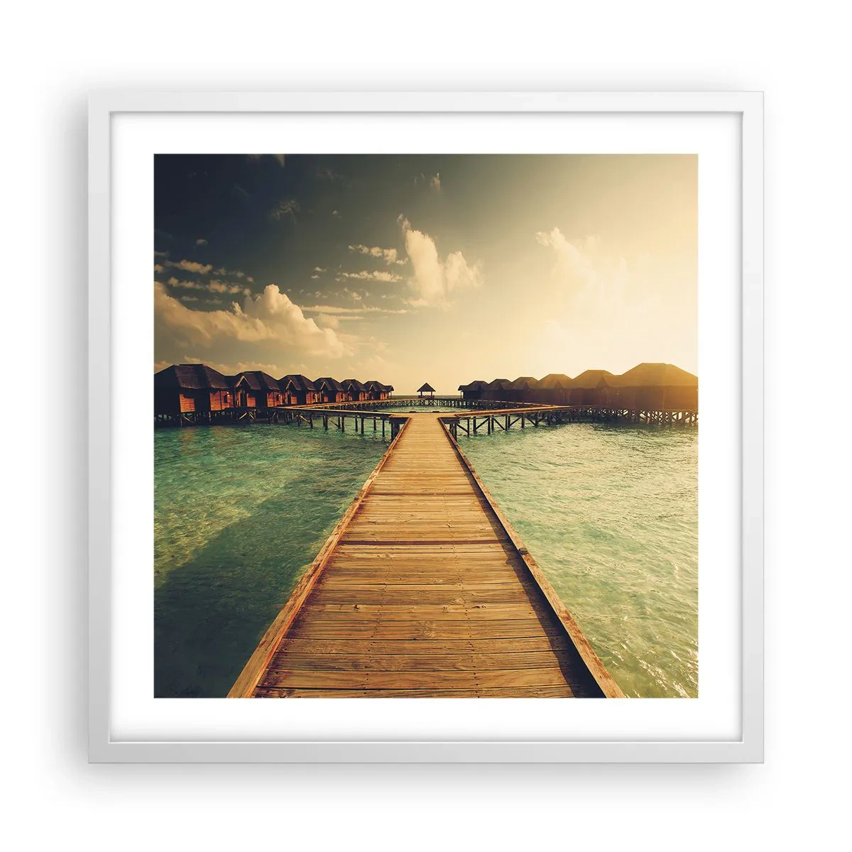 Poster in white frmae - Warm Welcome - 50x50 cm