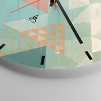 Clock face with lines