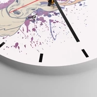 Clock face with lines