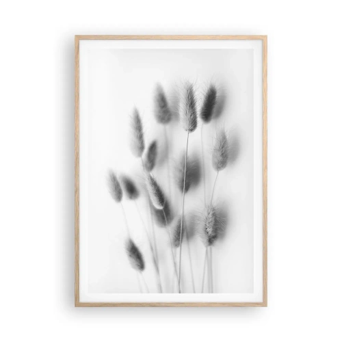 Poster in light oak frame - Her Softness Grass - 70x100 cm