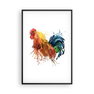 Poster in black frame - King Rooster - 61x91 cm