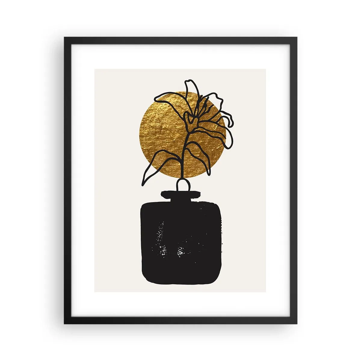 Poster in black frame - Beauty Precious as Gold - 40x50 cm