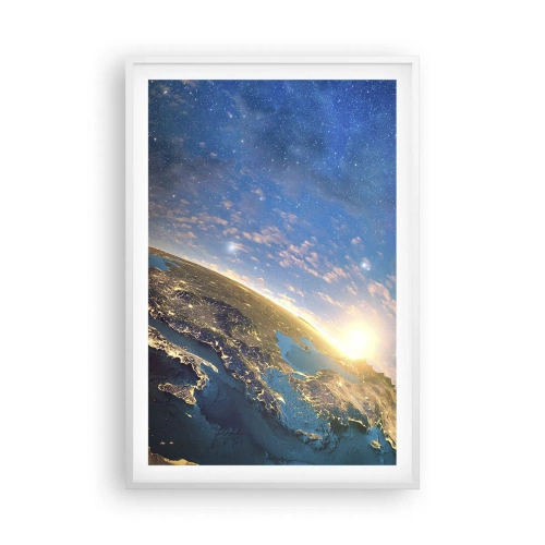 Poster in white frmae - Let's Look at Each Other from a Distance - 61x91 cm