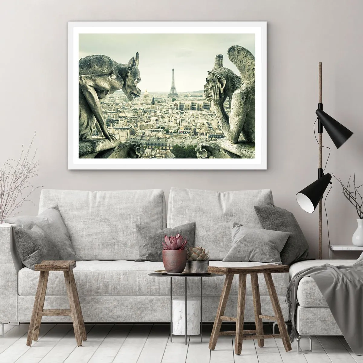 Poster in white frmae - Parisian Talks - 91x61 cm