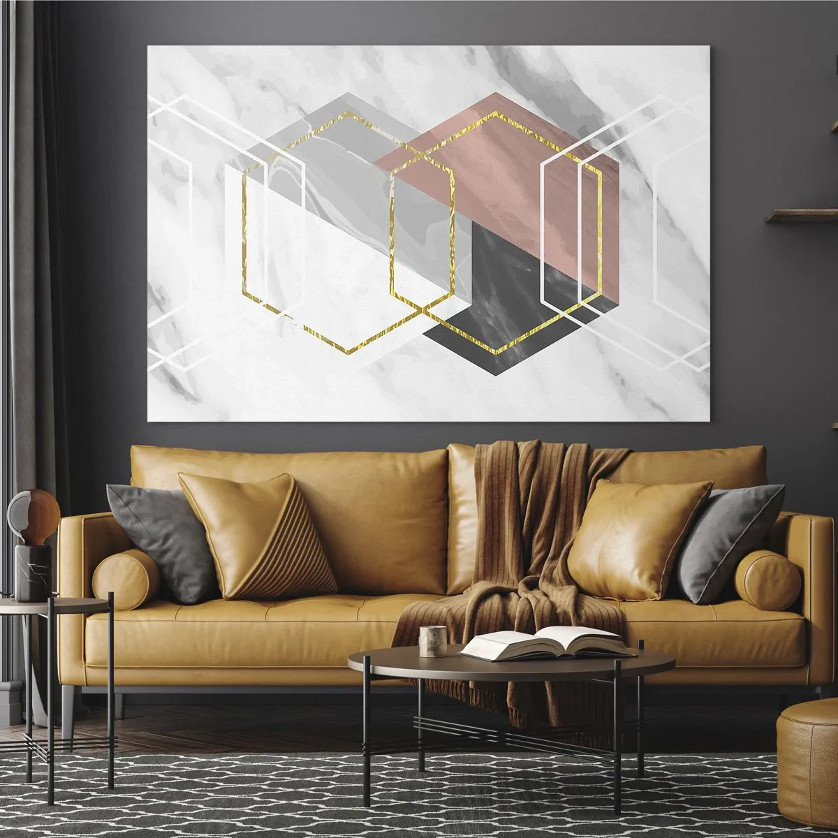 Glass picture - Chain Composition - 120x80 cm