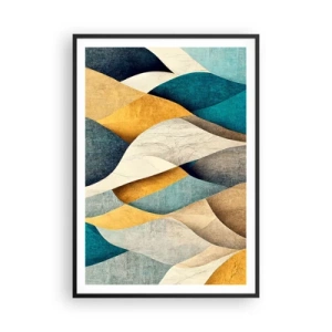 Poster in black frame - Rhythm and Undulation - 70x100 cm